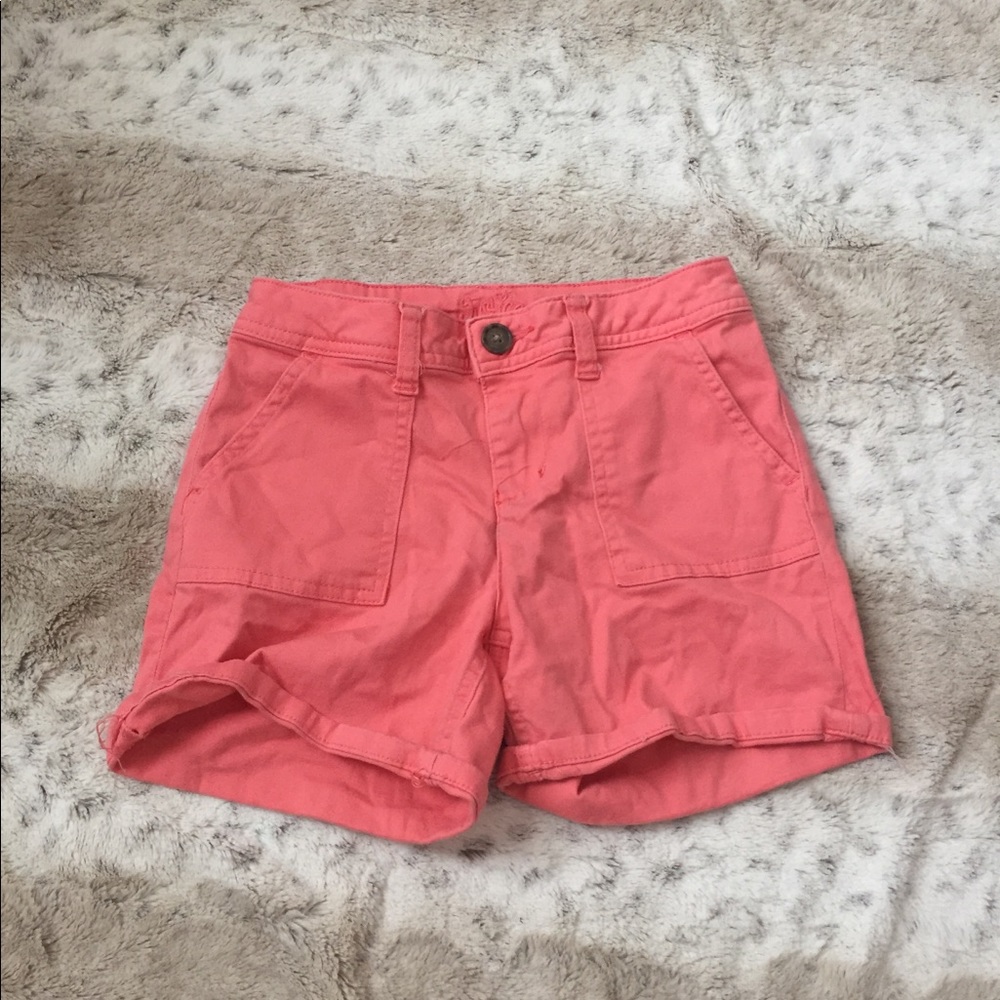 Justice coral jean shorts